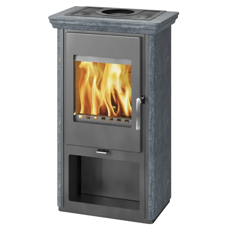 Saisonangebot Thorma Kaminofen ODENSE 6,0 kW Grau/Serpentino