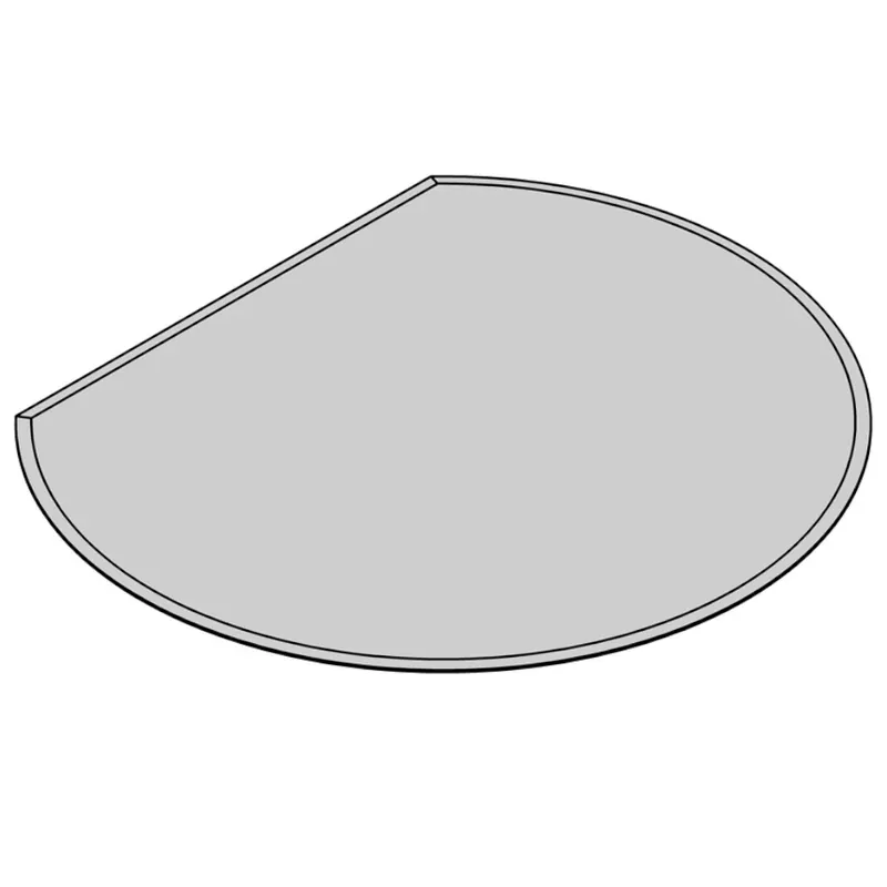 TermaTech Bodenplatte Kreisabschnitt Facet 1100×950×6 mm Glas Top-Preis