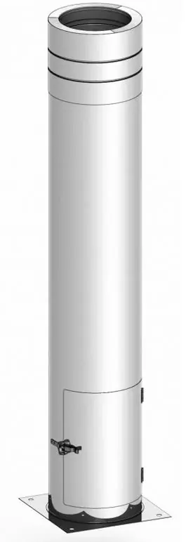 Teleskopstütze 400-1115mm-Teleskopf und Kondensatablauf unten Ø200mm Neue Kollektion