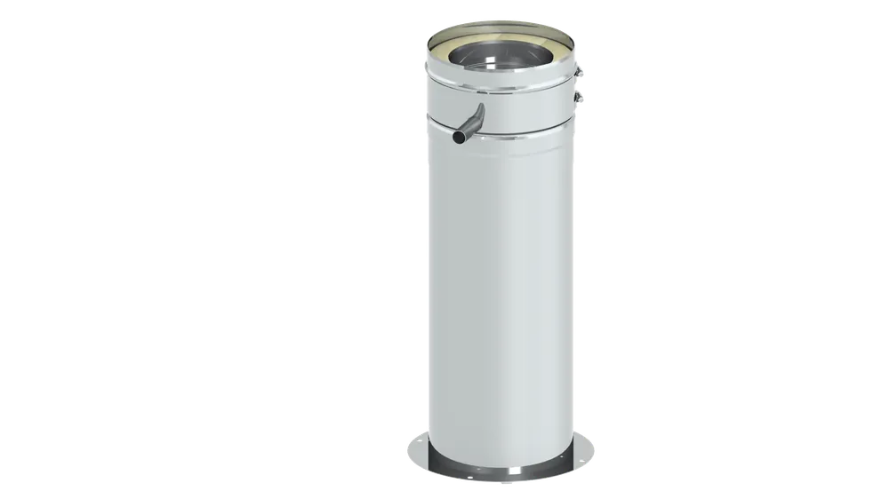 Geprüft Teleskopstütze 60-615 mm mit Kondensatablauf seitlich Ø 160 mm