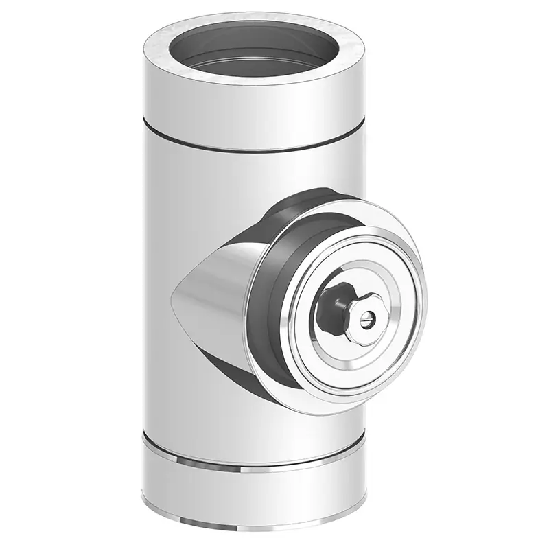 Neu Reinigungselement Putztür rund-Edelstahlschornsteine Jeremias Ø200mm