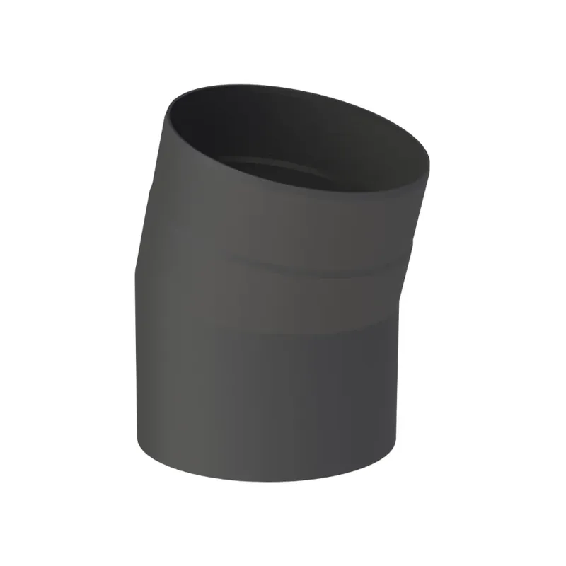 Jeremias Ofenrohr/Winkel 30° ohne Reinigungsöffnung schwarz Ø200mm Heißes Angebot