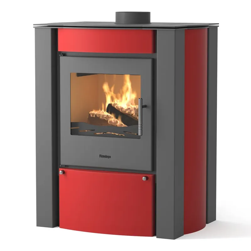 Angebot HS-Flamingo Kaminofen Amos 9 kW Rot