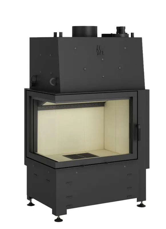 Finale Aktion Hajduk Kamineinsatz Volcano WL-18 18 kW pyroliza Scheibe