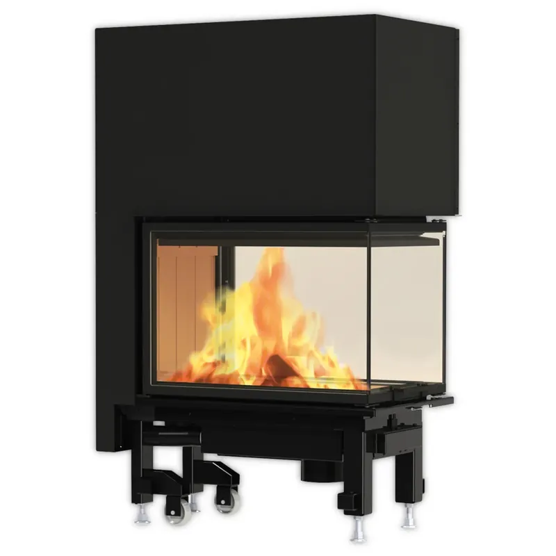 Edilkamin Kamineinsatz Windo3 50 3-seitig verglast 13,2 kW Feuerraum weiß Markenprodukt