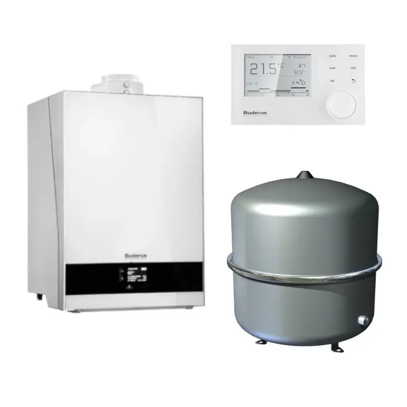 Geprüft BUDERUS Gas-Brennwertgerät-Set Logaplus W50S GB192i-50W 50 kW