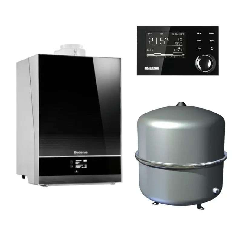 BUDERUS Gas-Brennwertgerät-Set Logaplus W50S GB192i-25S 25 kW Schneller Versand