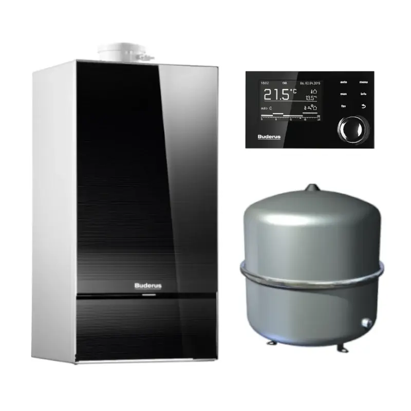BUDERUS Gas-Brennwertgerät-Set Logaplus W42S GB182i-24S 24 kW Meistverkauft