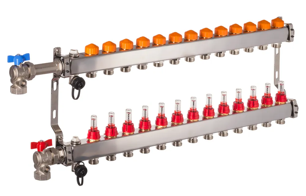 Super-Preis Dyna Heizkreisverteiler für Fußbodenheizung mit 13 Kreisen und automatischer Durchflussregelung
