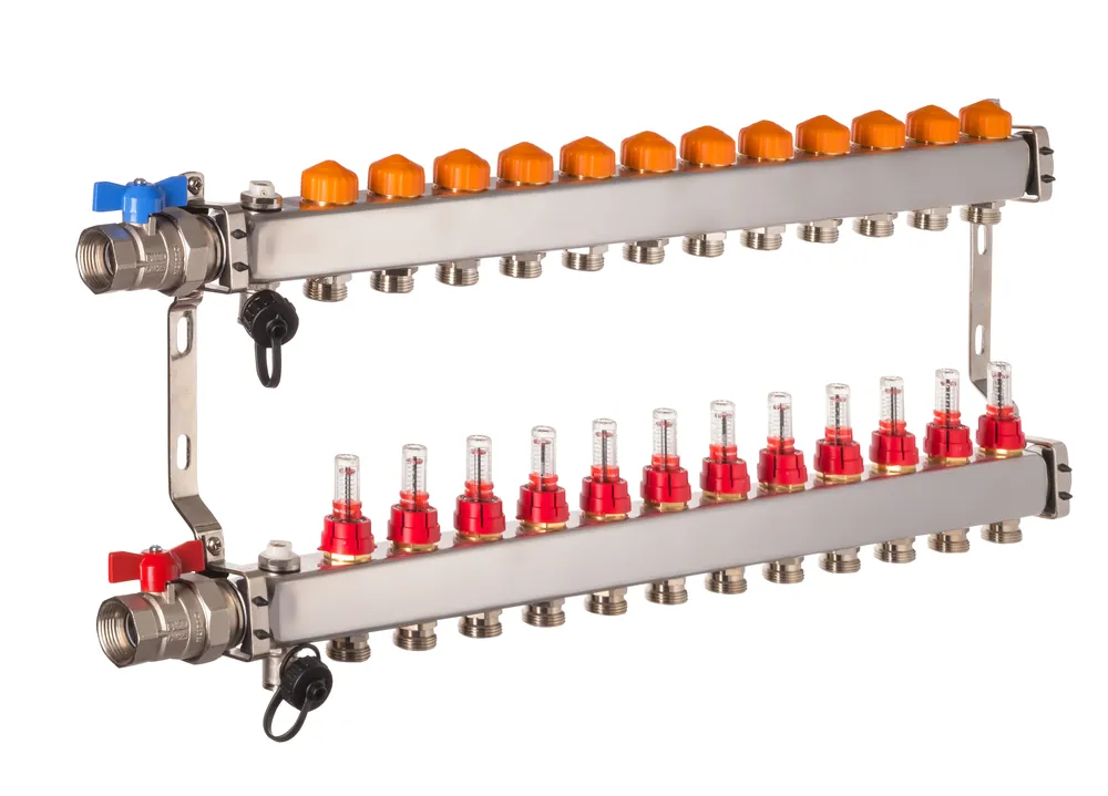 Bestseller Dyna Heizkreisverteiler für Fußbodenheizung mit 12 Kreisen und automatischer Durchflussregelung