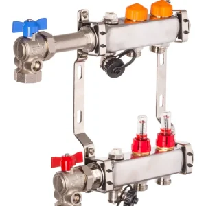 Dyna Heizkreisverteiler für Fußbodenheizung mit 2 Kreisen und automatischer Durchflussregelung Top-Seller