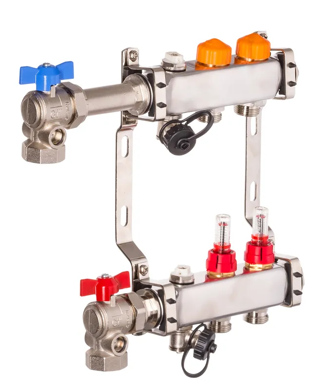 Dyna Heizkreisverteiler für Fußbodenheizung mit 2 Kreisen und automatischer Durchflussregelung Top-Seller