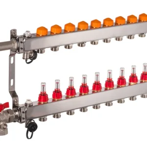 Angebot Dyna Heizkreisverteiler für Fußbodenheizung mit 11 Kreisen und automatischer Durchflussregelung