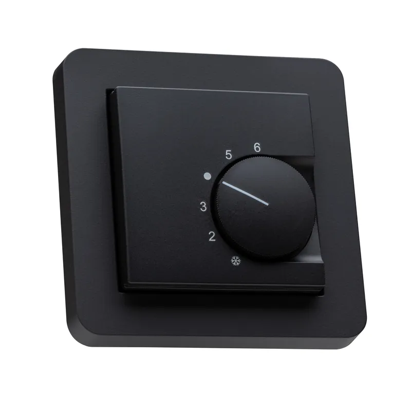Begrenztes Angebot Raumthermostat für Gira E1 schwarz matt ohne Rahmen schwarz matt