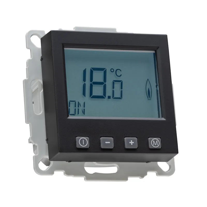 Raumthermostat digital für GIRA Rahmen schwarz Finale Aktion