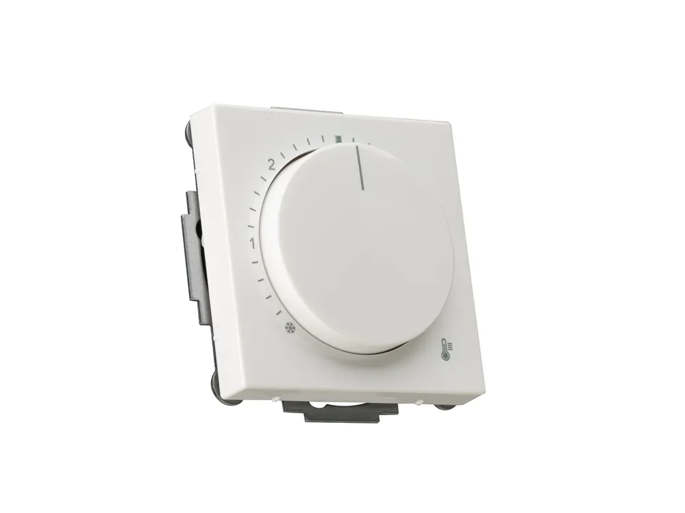 Wochenendangebot Halmburger Raumthermostat TRE-6210 mit Abdeckung 62x62 230V Triac - stromlos geschlossen (NC) studioweiß glanz