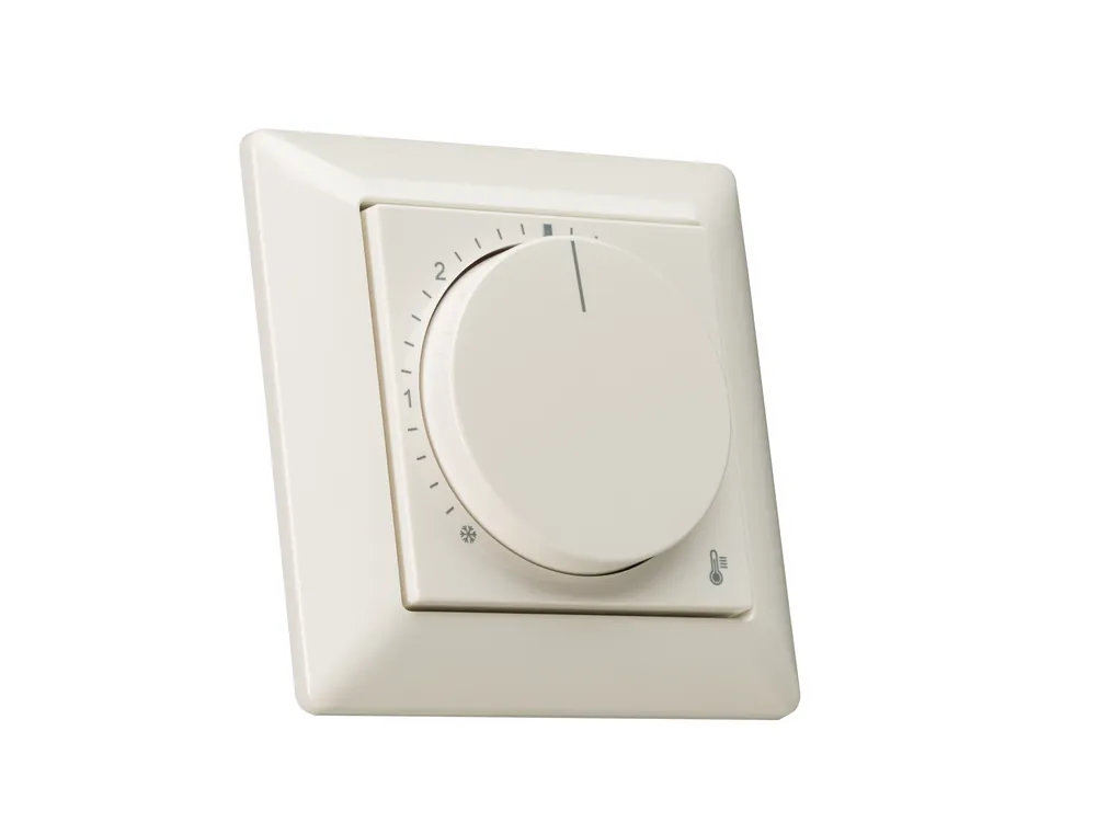 Letzte Chance Raumthermostat 230V mit Jung AS 500 Rahmen alpinweiß - stromlos geschlossen (NC)