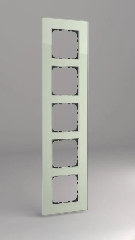 Glasrahmen für Busch Jäger balance SI Steckdosen und Schalter 5-fach mint Must-Have