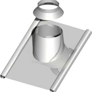 Dachdurchführung 45-55 , DN 200 mit Bleischürze ca. 1000 x 900mm incl. Regenabweiser Preisreduziert