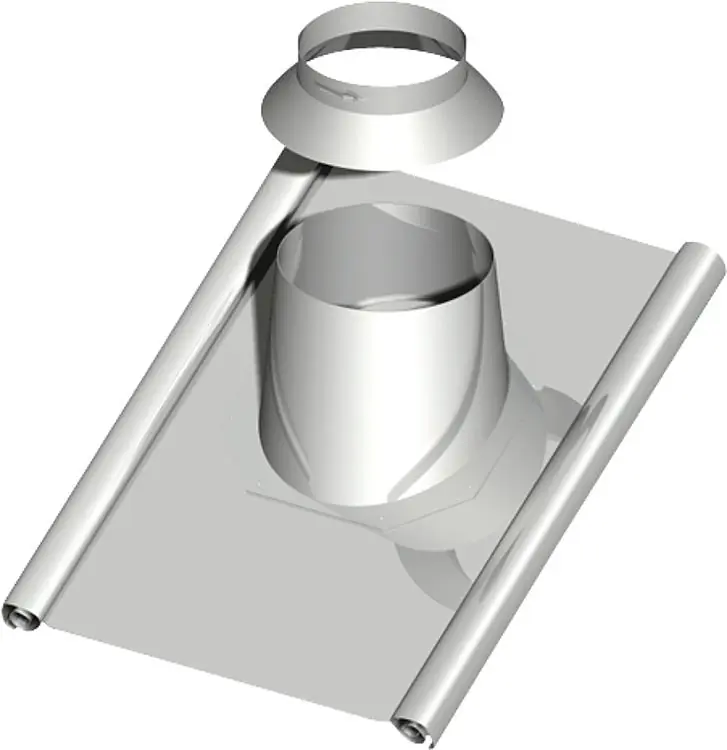 Dachdurchführung 45-55 , DN 200 mit Bleischürze ca. 1000 x 900mm incl. Regenabweiser Preisreduziert