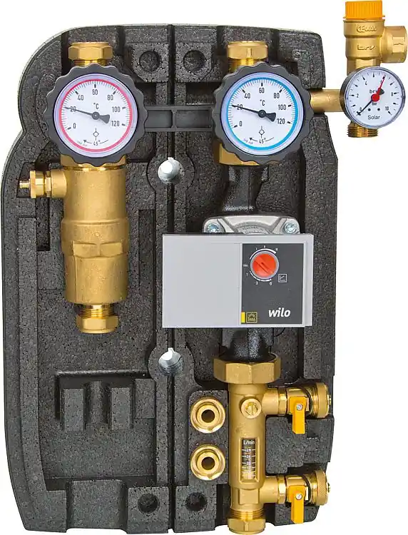 Solarstation Easyflow Basic 22mm Zweistrang,Wilo Yonos RSTG25/7,5 2-12l/min Neuheit
