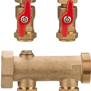 Günstig Soleverteiler DN 40 (1 1/2) 25 mm Klemmanschluss, 2 Kreise