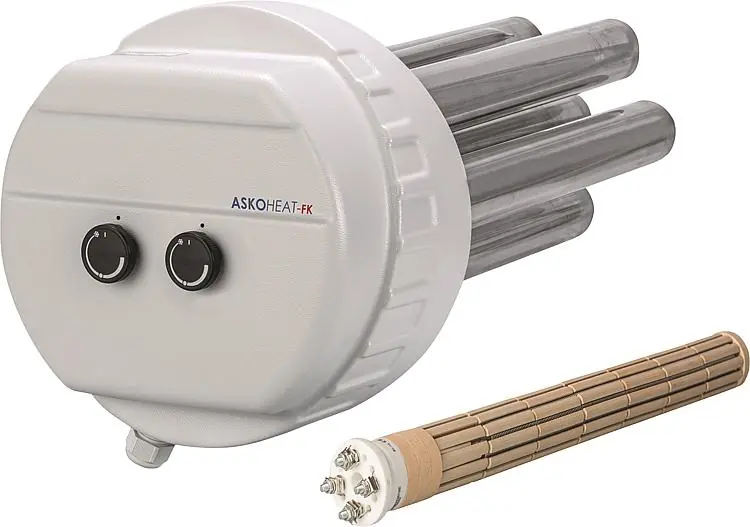 Highlight Flanschheizkörper Edelstahl Typ AHFR-K-E, Keramik, 25/20,8/16,7/12,5,8,3/4,2KW
