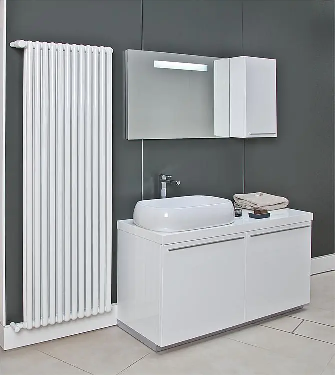 Neu Im Sortiment Aluminium-Röhrenradiator Tribeca RAL 9010, Typ 500 x 20 Glieder