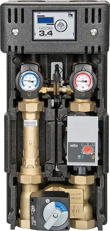 Top-Seller Heizkreisset Heatbloc MC44 DN32 (1 1/4), 3-Wege-Mischer-Bypass Wilo-Yonos Para-RSTG 30/7,5