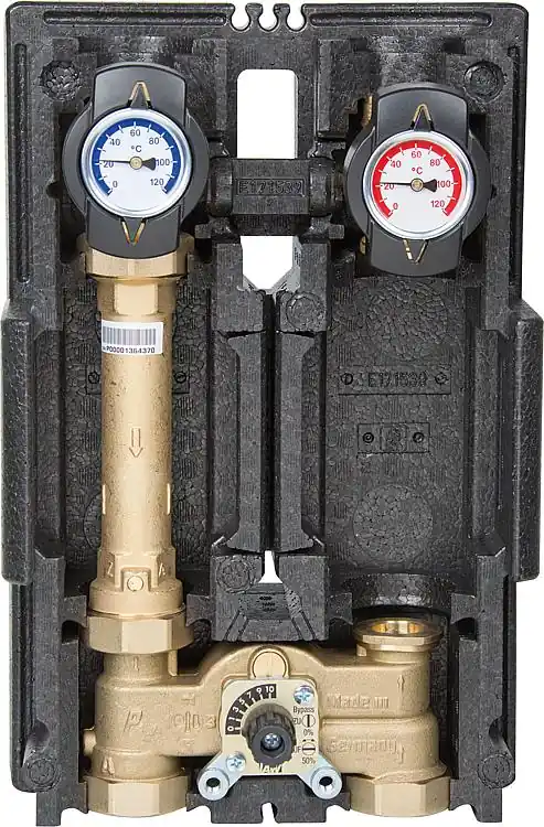 Markenprodukt Heizkreisset K34 Heat Bloc DN25(1), 3-Wege-Mischer, Bypass 0-50%, ohne Pumpe