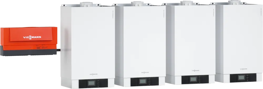 Viessmann Vitodens 200-W 120 kW, 2-Kesselanlage Gasthermen, Wandmontage, Reihe B2HAI48 Super-Preis