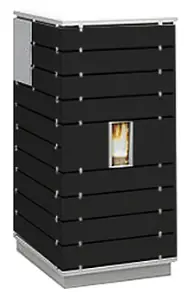 Viessmann Wodtke Pelletofen ivo.tec water+ 13 kW, Glas-Dekor black, Silbermetallic 7327793 Garantierte Lieferung