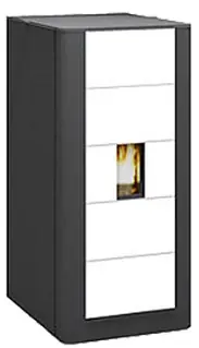 Viessmann Wodtke Pelletofen ivo.smart water+ 8 kW, Glas-Dekor white, Silbermetallic 7327806 Expressversand