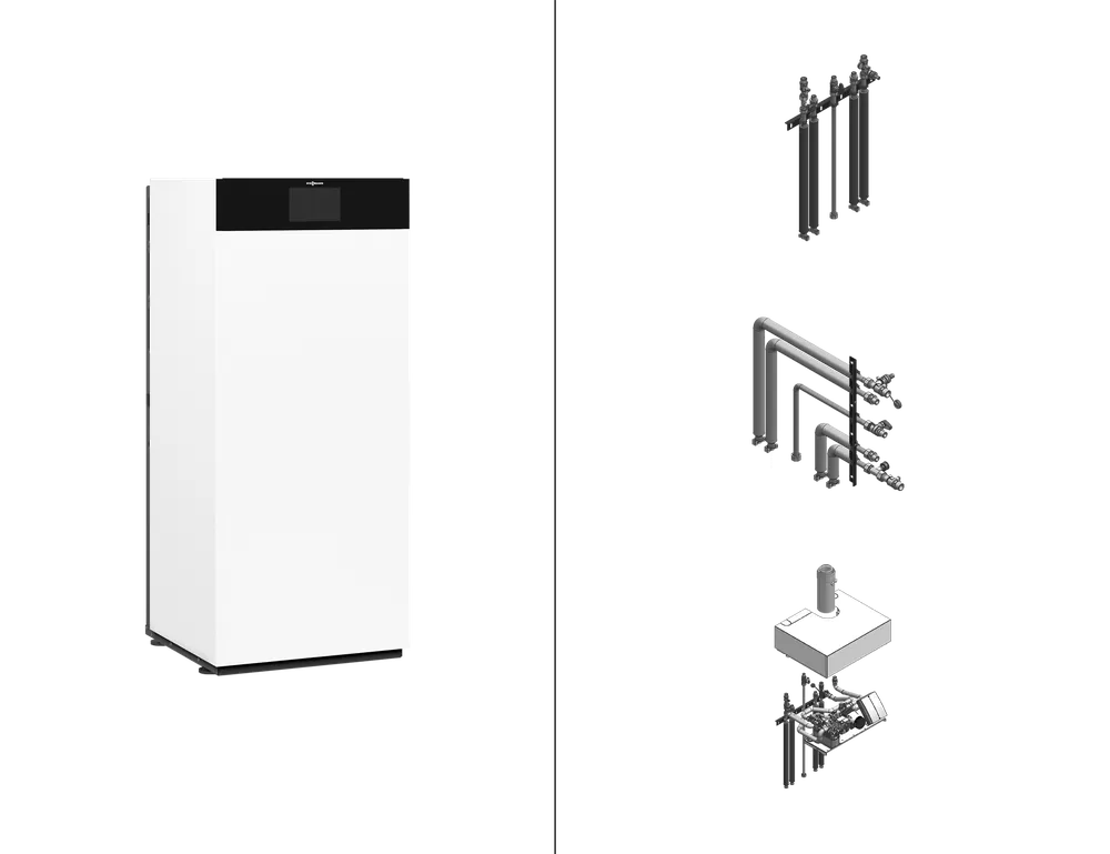 Viessmann Paket Vitodens 333-F B3TH Gas-Brennwerttherme, 19 kW, 7″, Mischer Aufbau-Kit Z029623 Sofort Bestellen