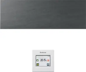 Buderus Logatrend IFR386 KB RC Infrarotheizung mit Regler Kabel, 800W, Keramik Basalt 7739624429 Aktuell