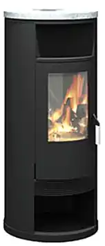 Viessmann Wodtke Holz-Kaminofen Momo water+ 8 kW, Glas-Dekor wasserführend, black 7327851 Billig