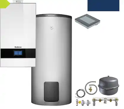 Buderus GB182i.2-25, W42, Gas-Brennwertgerät, weiß, SH290 RS-B, 277 Liter, BC400 7739622208 Knallerangebot