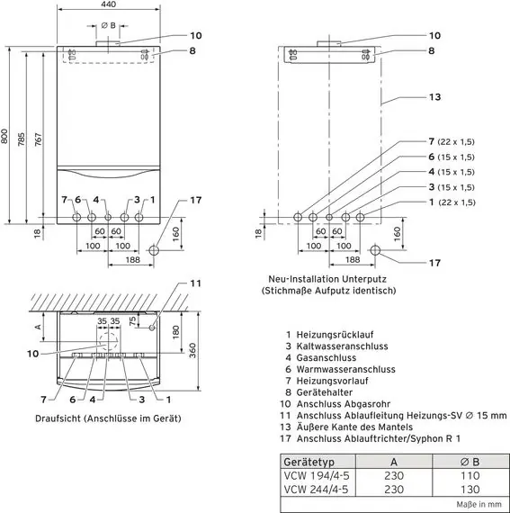 Vaillant Paket 6.83/2 atmoTEC plus VCW 244/4-5 A, VRT 350, L/LL 0020219698 Nur Für Kurze Zeit