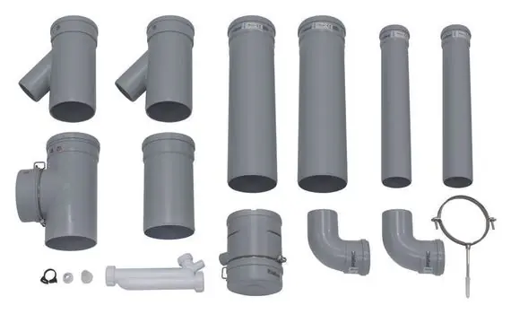 Markenware Vaillant Basis-Anschluss-Set für 2 Geräte, 2er Kaskade an Abgasleitung Ø 130 PP 0020042761