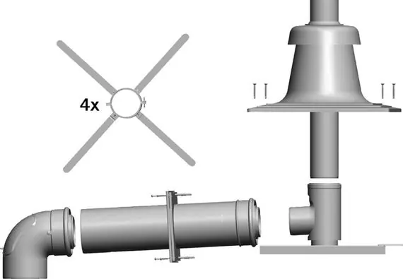 Wolf Anschluss-Set DN110/160, C93x DN110 im Schacht, Abdeckung Polypropylen 2652252 Markenprodukt