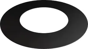 Buderus Rosette, 0,6 mm Stahlblech, schwarz emailliert, Ø 80 mm 63044134 Markenware