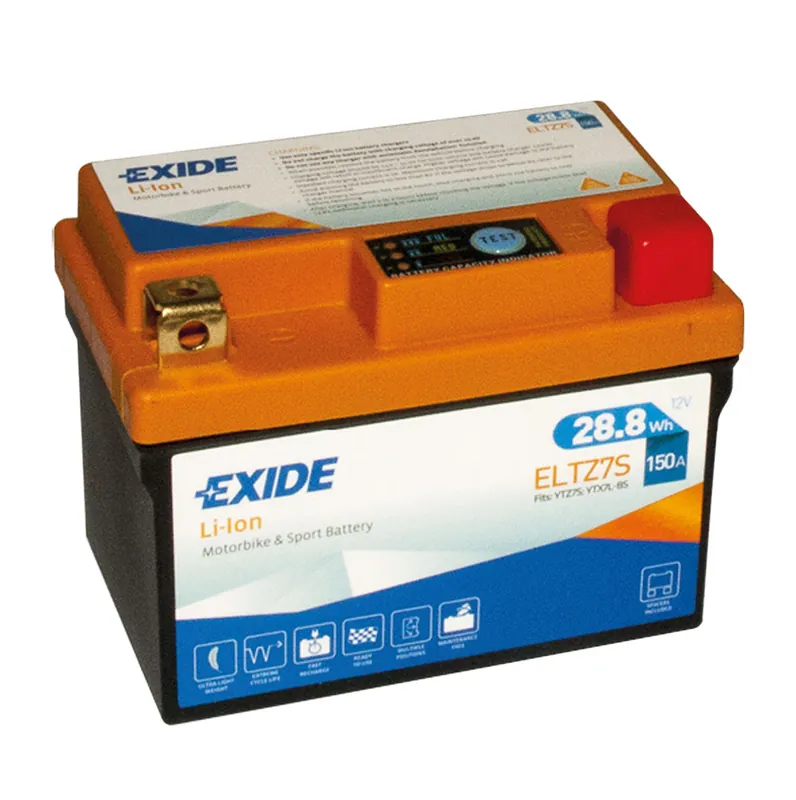 Günstig Exide ELTZ7S Li-Ion Lithium Motorradbatterie 12V 2,4Ah 150A