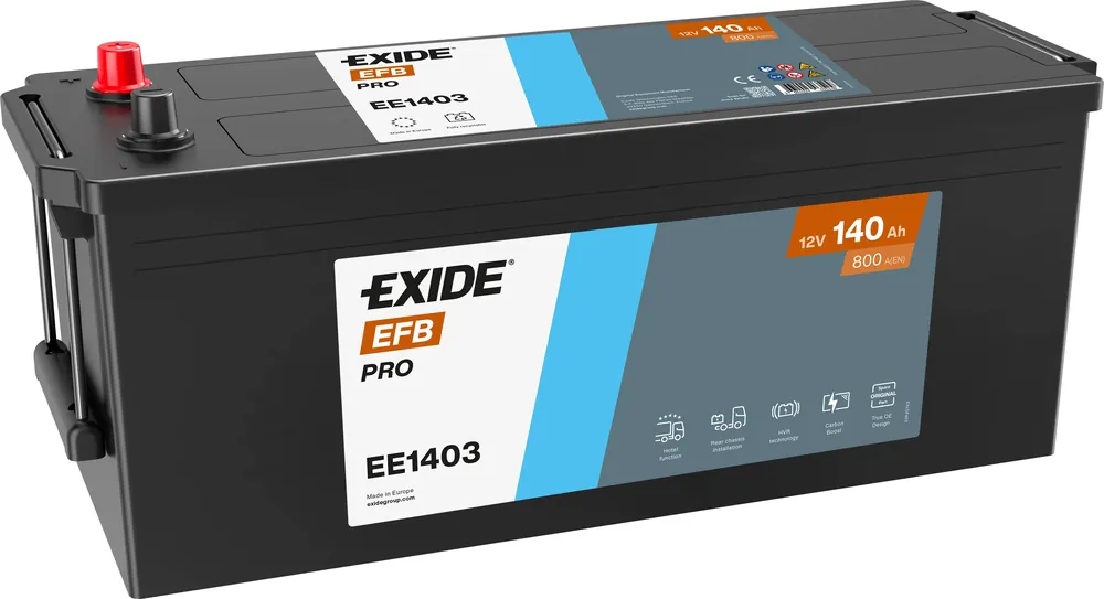 Aktuell Exide EE1403 StrongPRO EFB+ 12V 140Ah 800A LKW Batterie