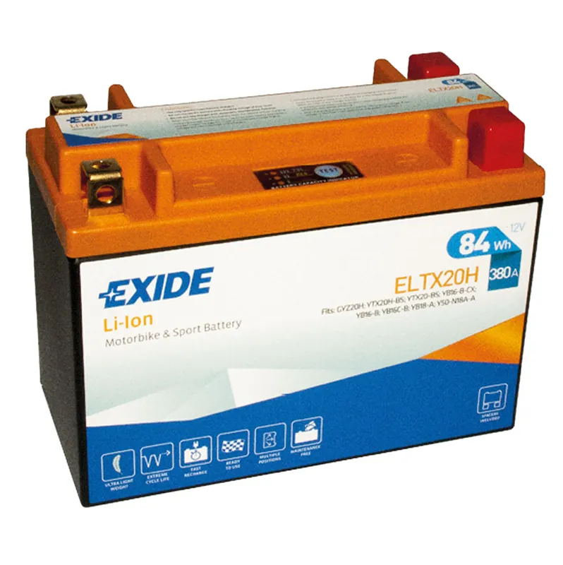 Schneller Versand Exide ELTX20H Li-Ion Lithium Motorradbatterie 12V 7Ah 380A