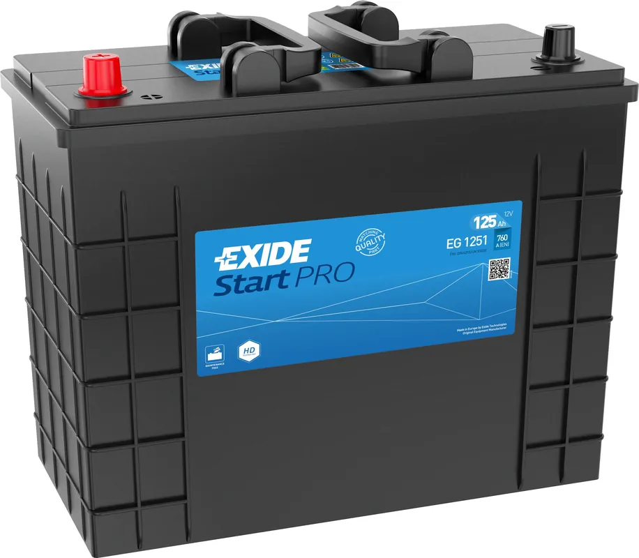 Exide EG1251 Start Pro 12V 125Ah 760A LKW Batterie Nur Für Kurze Zeit