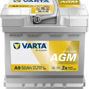 Beliebt VARTA A9 Dynamic AGM 12V 50Ah 540A Autobatterie Start-Stop 550 901 054