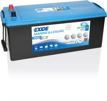 Angebot Exide EP1500 Dual AGM Versorgungsbatterie Starterbatterie 12V 180Ah 1500Wh