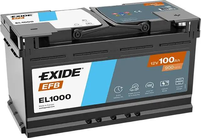 Nur Heute Exide EL1000 Start-Stop EFB 12V 100Ah 900A Autobatterie