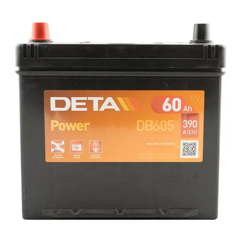 Bestseller DETA DB605 Power 12V 60Ah 390A Autobatterie