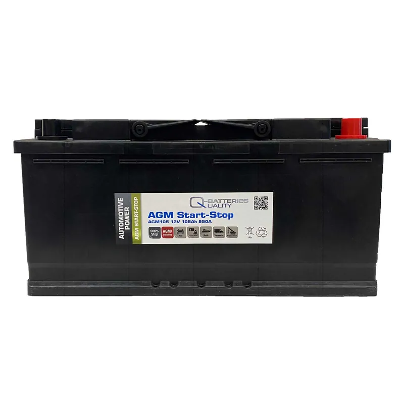 Q-Batteries Start-Stop Autobatterie AGM105 12V 105Ah 950A Mega-Angebot